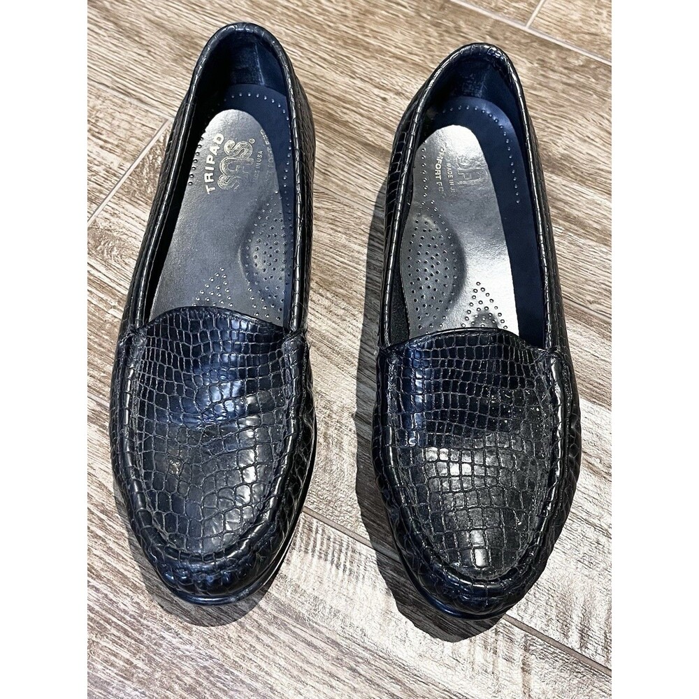 SAS Simplify Loafers Women's Size 6 1/2 M Black Croc Comfort Shoes Slip On - Picture 3 of 11